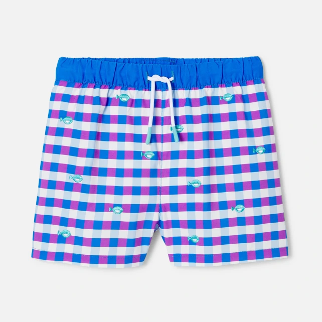 Short de bain enfant garçon en vichy