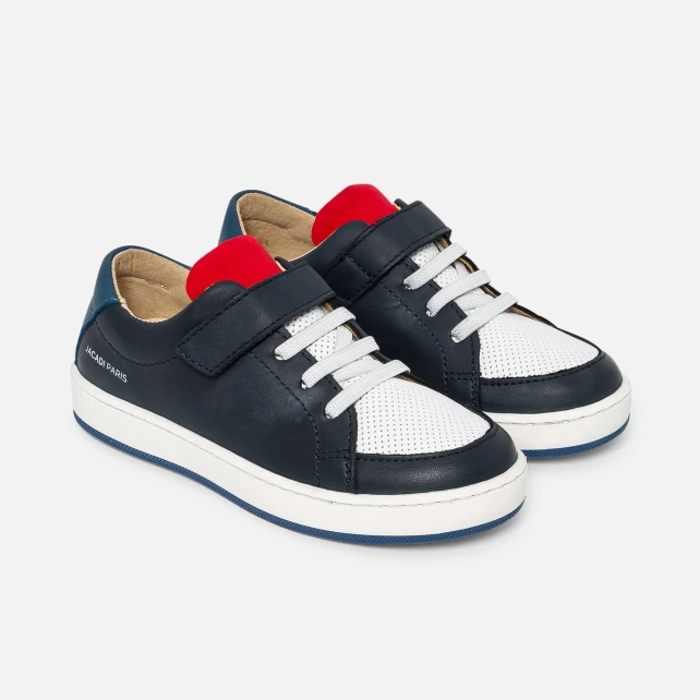 Tennis enfant garçon en cuir