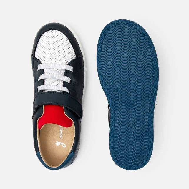 Tennis enfant garçon en cuir