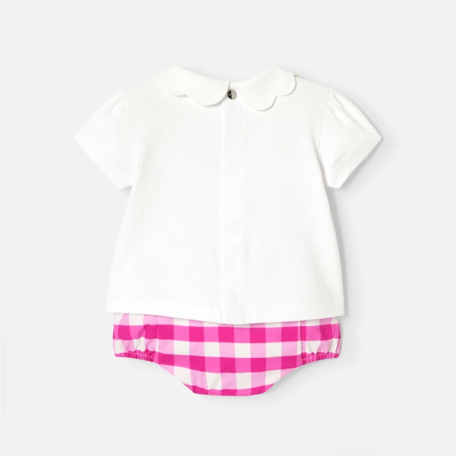 Ensemble bébé fille à culotte volantée
