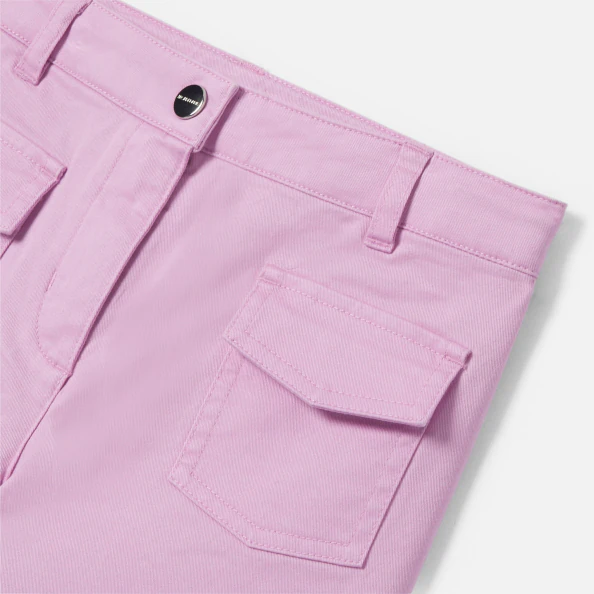 Pantalon large enfant fille en twill