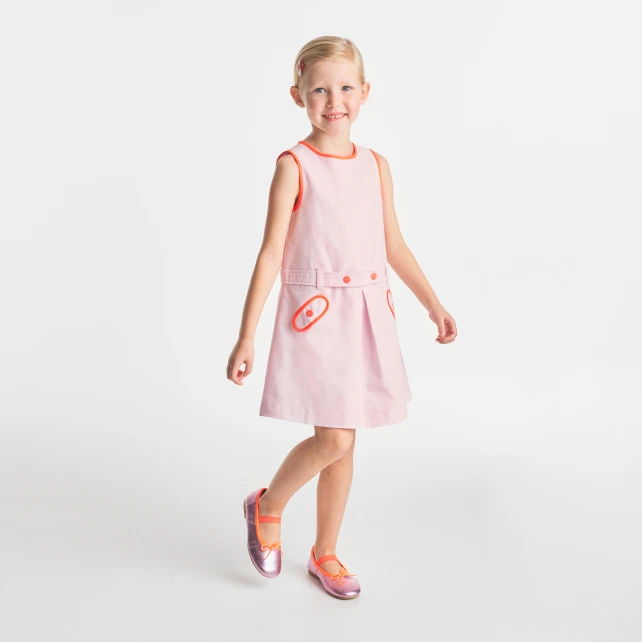 Robe enfant fille en piqué alvéolé