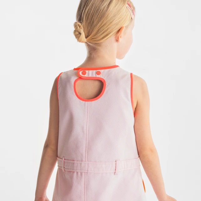 Robe enfant fille en piqué alvéolé