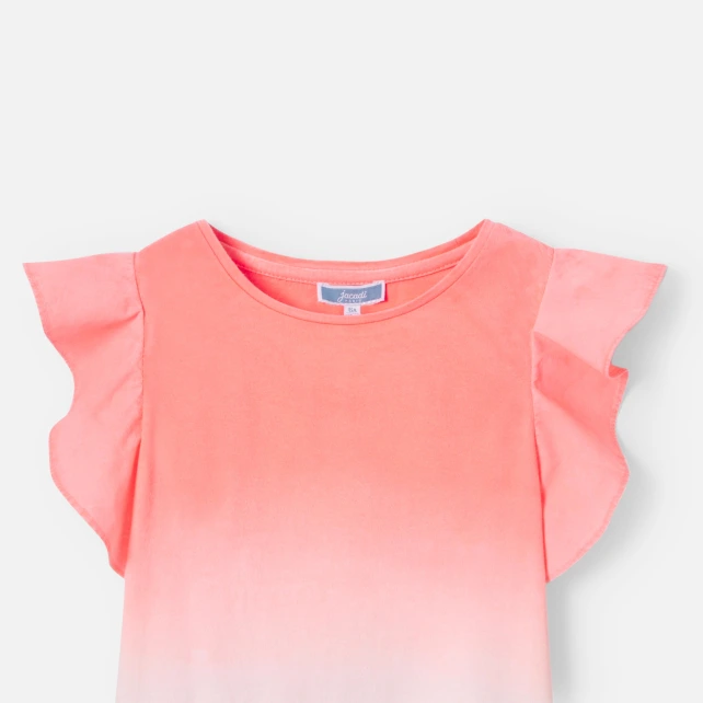 T-shirt enfant fille manches volantées