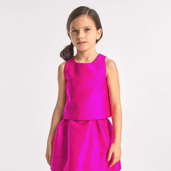 Top enfant fille en satin