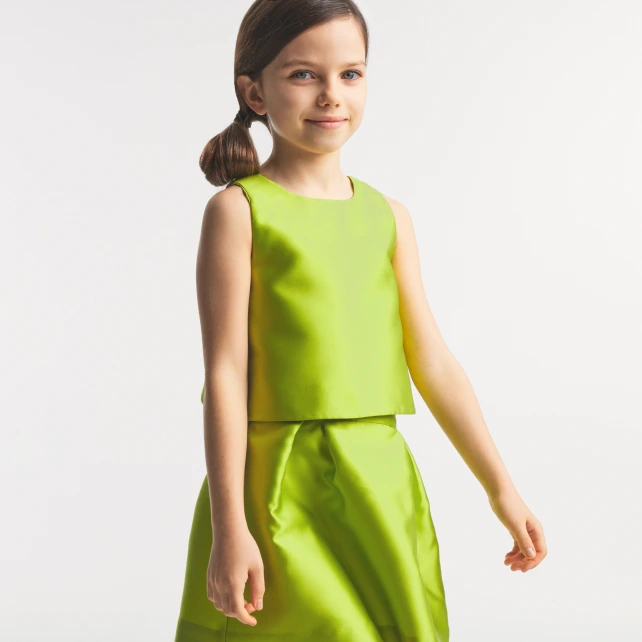 Top enfant fille en satin