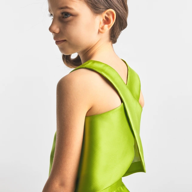 Top enfant fille en satin