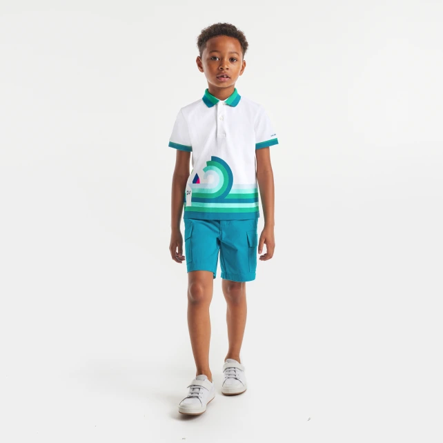 Polo enfant garçon en piqué de coton