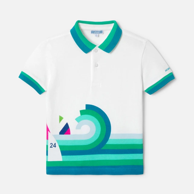 Polo enfant garçon en piqué de coton