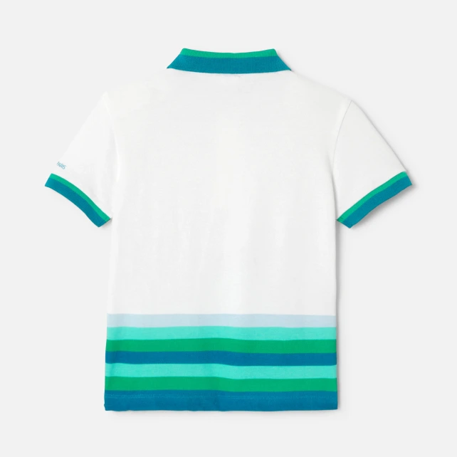 Polo enfant garçon en piqué de coton