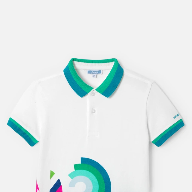 Polo enfant garçon en piqué de coton