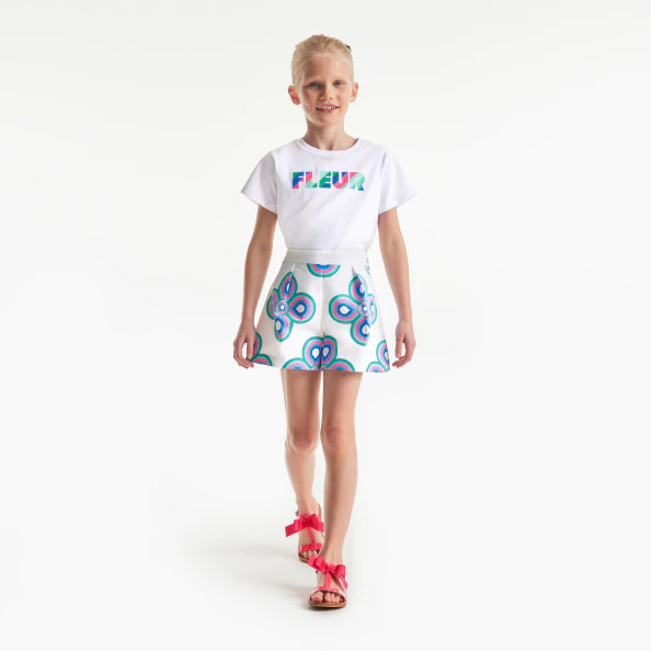 Short enfant fille en gabardine