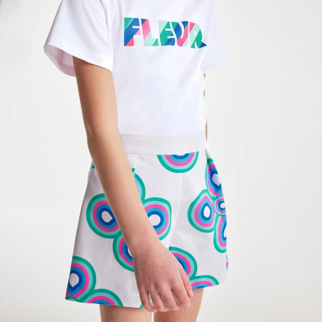 Short enfant fille en gabardine