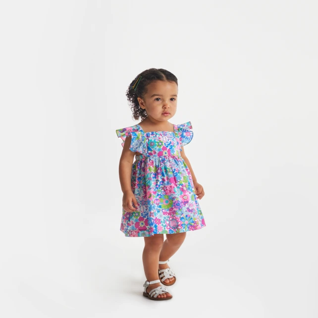 Robe bébé fille en tissu Liberty