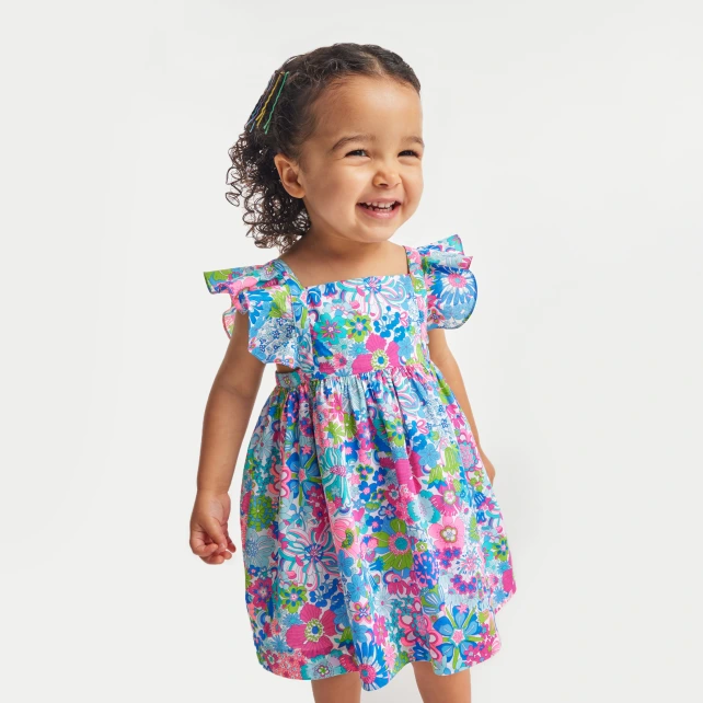 Robe bébé fille en tissu Liberty