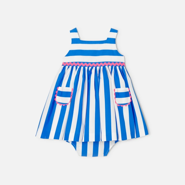 Robe bébé fille à rayures