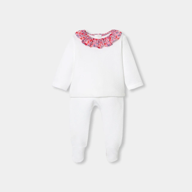 Ensemble confort bébé fille en double jersey