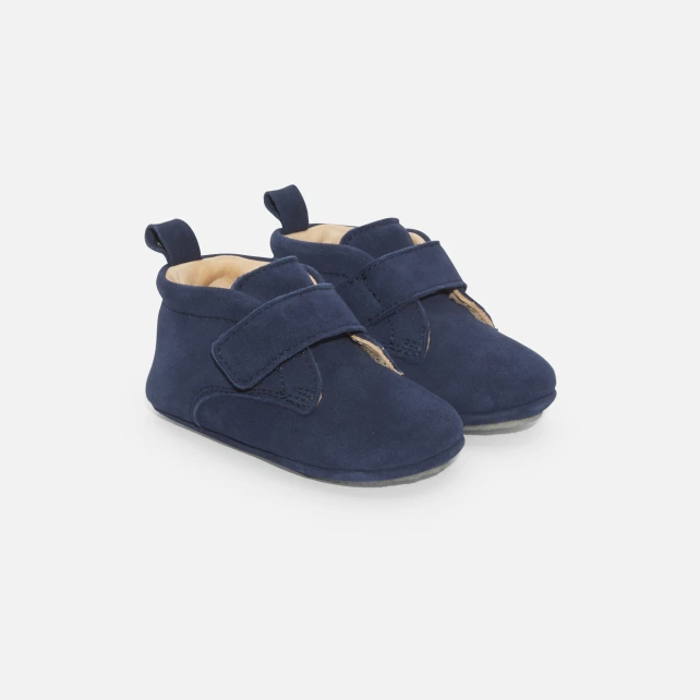Chaussons bébé garçon en cuir