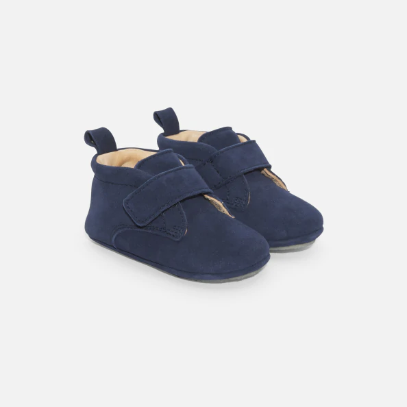 Chaussons bébé garçon en cuir