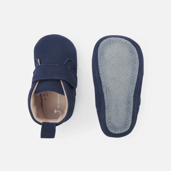 Chaussons bébé garçon en cuir