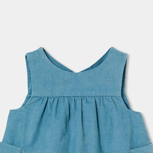 Robe chasuble bébé fille en velours