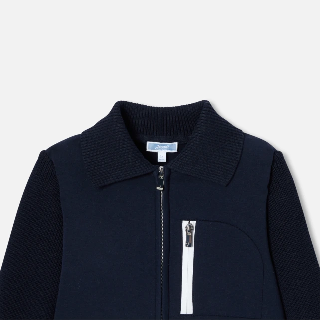 Cardigan bi-matière enfant garçon