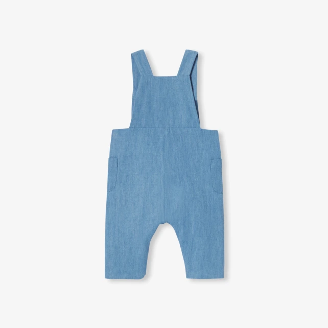 Salopette bébé en denim léger