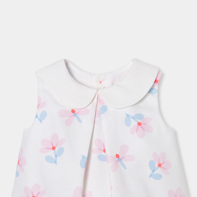 Robe chasuble bébé fille en piqué de coton