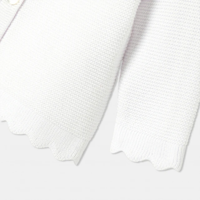 Cardigan bébé fille en point mousse