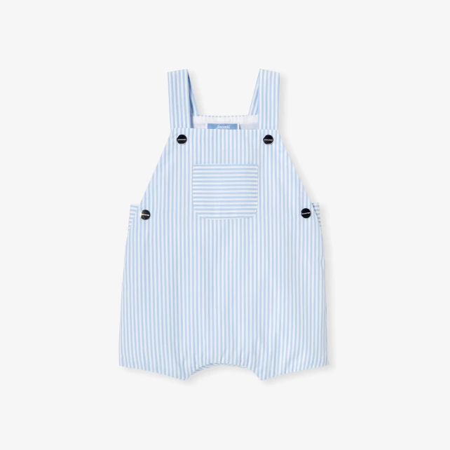 Salopette courte bébé garçon en popeline