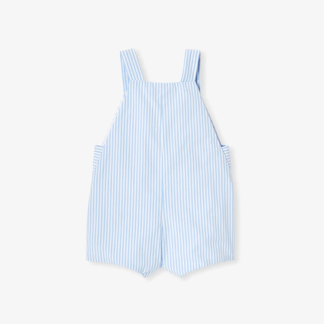 Salopette courte bébé garçon en popeline
