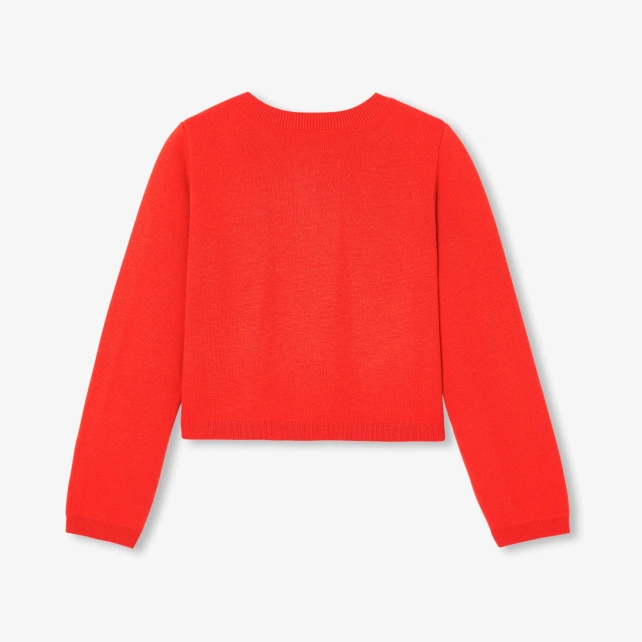Cardigan court enfant fille