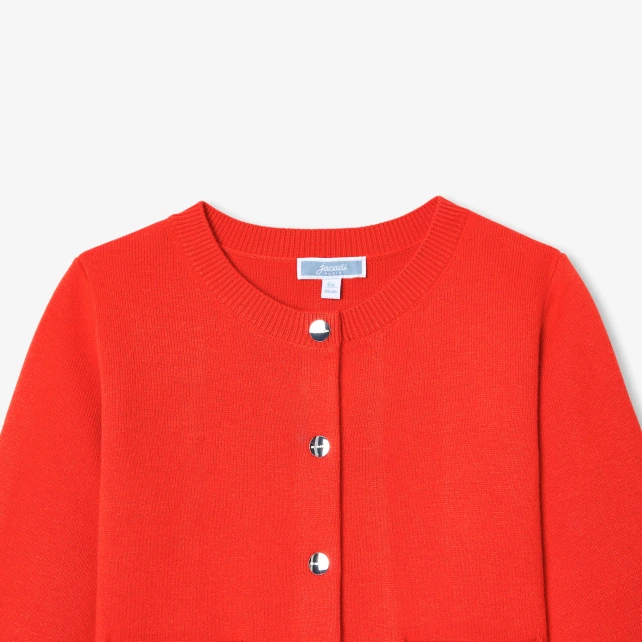 Cardigan court enfant fille