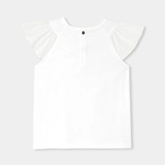 T-shirt enfant fille manches volantées