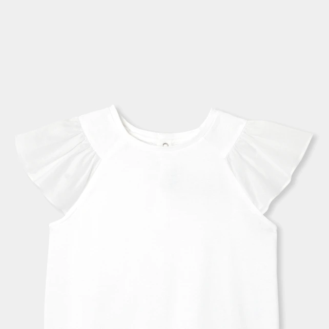 T-shirt enfant fille manches volantées