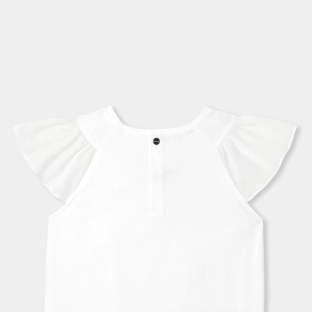 T-shirt enfant fille manches volantées