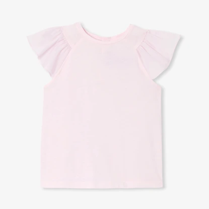 T-shirt enfant fille manches volantées