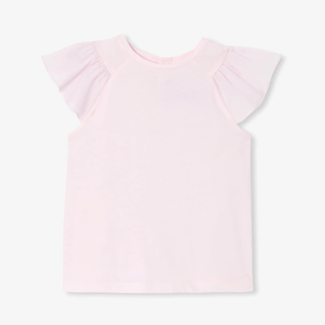 T-shirt enfant fille manches volantées