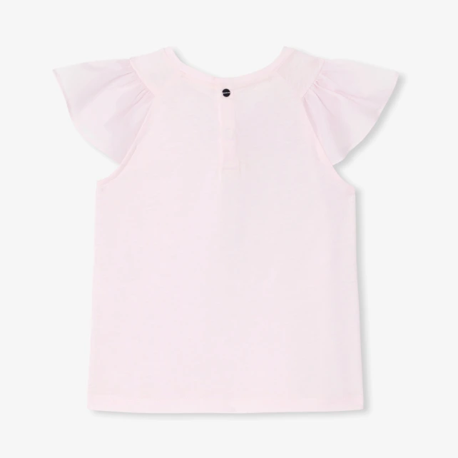 T-shirt enfant fille manches volantées