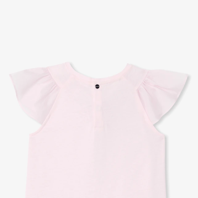 T-shirt enfant fille manches volantées