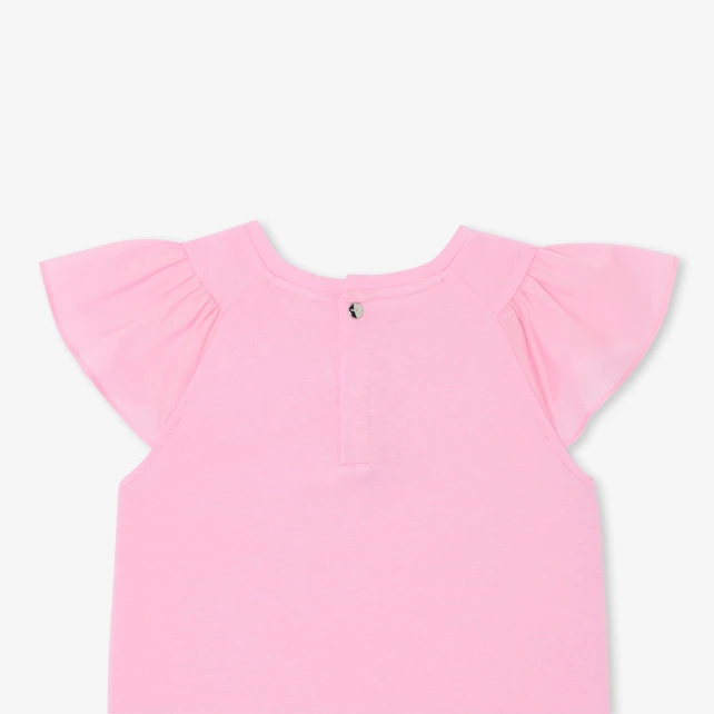 T-shirt enfant fille manches volantées