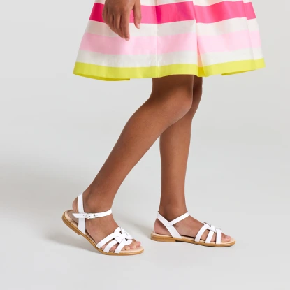 Sandales enfant fille en cuir verni