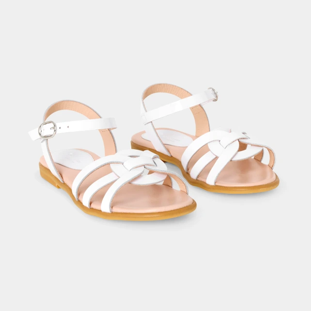 Sandales enfant fille en cuir verni