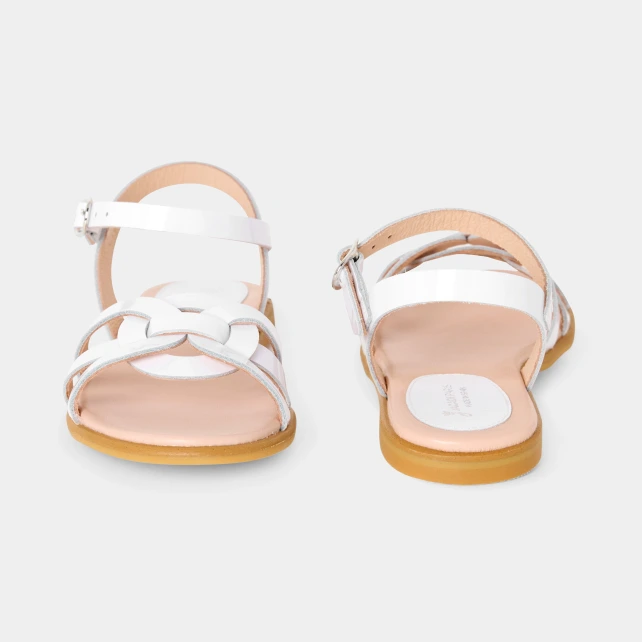 Sandales enfant fille en cuir verni