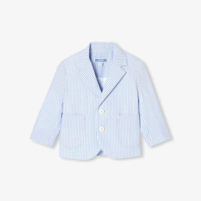 Veste bébé garçon en seersucker