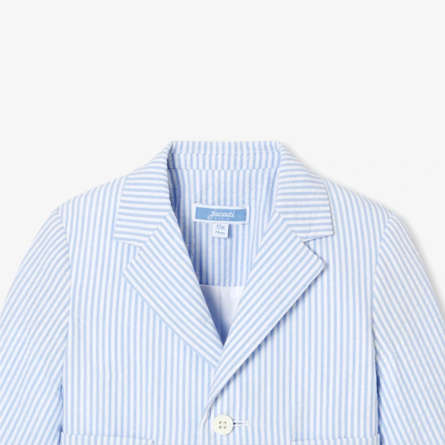 Veste bébé garçon en seersucker