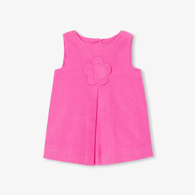 Robe chasuble bébé fille en velours
