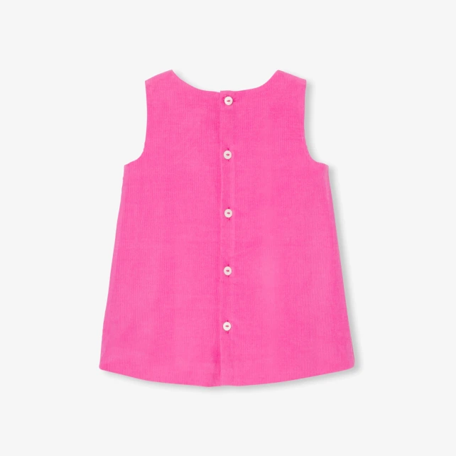 Robe chasuble bébé fille en velours