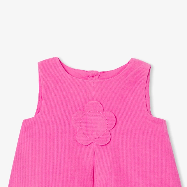 Robe chasuble bébé fille en velours