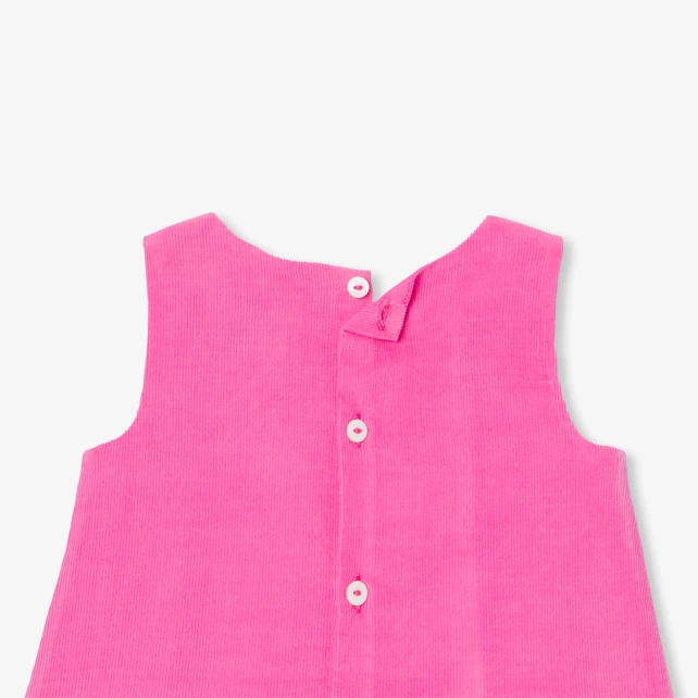 Robe chasuble bébé fille en velours